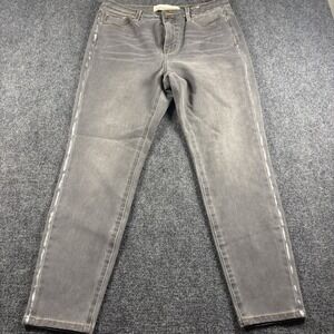 Soft Surroundings Jean's Women's Size 10 Gray Ultimate Denim Foil Skinny